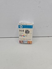 New HP Inkjet Print Cartridge Vivera HP Inks 74 Black-75 Tri color picture