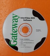 ⭐️⭐️⭐️⭐️⭐️ Gateway Intervideo DVD Software Version 1.4 (2002) CD Disc picture