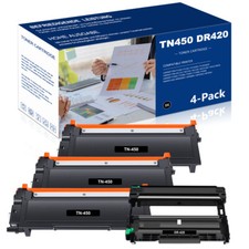 3 TN450 + 1 DR420 Toner drum Set For Brother DR450 HL-2240 2220 2270DW MFC-7360N picture