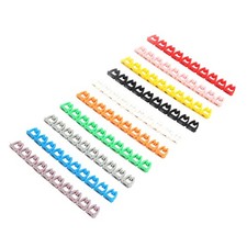 Plastic Number 0-9 Coded Cord Cable Organizer Tag Label Marker Colorful 10pcs picture