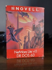 Novell NetWare Lite v1.1 DR DOS 6.0 Big Box CIB 4 Disks Manuals Vintage PC picture