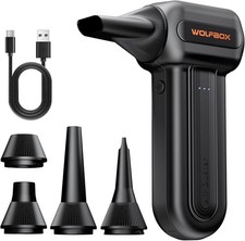 WOLFBOX MF60 Cordless Electric Air Duster 110000 RPM 3-Speed with 5 Nozzles picture