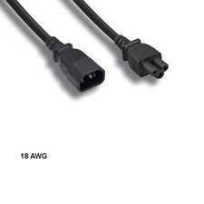 10PCS 3ft 18 AWG 3 Prong Power Cable IEC-60320 C14 to C5 10A/300V SJT Black picture