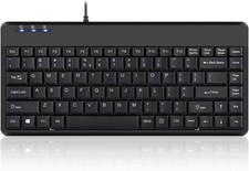 PERIBOARD-409H Wired USB Mini Keyboard with 2 USB Hubs, Black,  English Layout picture