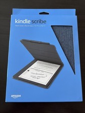 Amazon Kindle Scribe Fabric Folio Cover w/ Magnetic Attach - Denim *NEW* picture