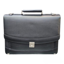 Leather Laptop Briefcase Bag | Messenger Genuine Business Men's shoulder bag picture