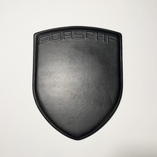 PORSCHE DESIGN CREST MOUSE PAD EMBOSSED LEATHER GENUINE picture