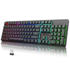 Wireless RGB Mechanical Gaming Keyboard, Tri-Mode BT/2.4G/USB-C, Anti-Ghosting, picture