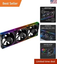 TL-M12QR X3 120mm Reverse Blade ARGB Case Fans, 1500RPM 47.6CFM, Black picture