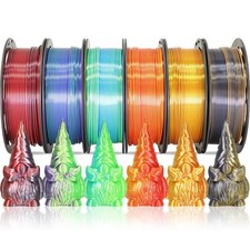 MIKA3D 6 Spools Bicolor Dual Color 1.75mm 3D Printer Filament Bundle, 3D Printin picture
