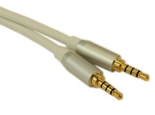 2ft Metal Shell 3.5mm 4 Conductor TRRS/3 Band + Mic or Video M/M Cable picture