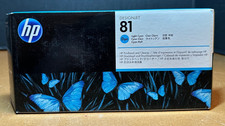 HP 81 Cyan Genuine Printhead & Cleaner C4954A DesignJet sealed June 2015 picture