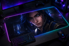 RGB Caitlyn Arcane Mouse Pad XXL Gaming Mat jinx league of legends vi ekko picture