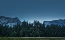Landscape nature pine trees yosemite valley national Custom Gaming Mat Desk picture