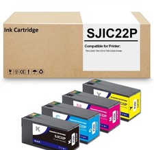 4 Pack SJIC22P Ink Cartridge Works for TM-C3500 TMC3500 C3500 C3510 C3520 picture
