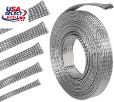 Tinned Copper Braid Ground Strap 5/16