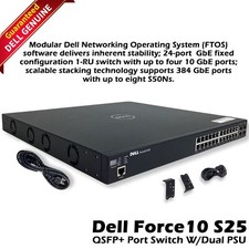 Genuine Dell OEM Force 10 S25N 24 Port Stackable Network Switch 0KTKM4 KTKM4 picture