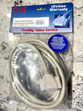 QVS IEEE 1284 High Speed Parallel Cable Cord Straight Molded DB25M/M 10 Feet NOS picture