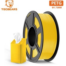 TECBEARS PETG 3D Printer Filament Consumables 1.75MM 1KG NO Tangle Bright yellow picture