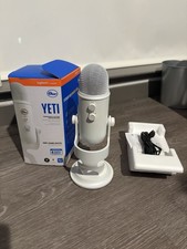 Logitech Blue Yeti MicroUSB Mic White Excellent Condition 988-000104 picture