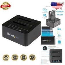 StarTech Dual Bay SATA Duplicator Dock | Standalone 28GB/min Cloner | USB 3.2... picture