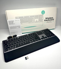 CITLLA Wireless Bluetooth Keyboard Rechargeable Backlit Multi-Device USB Dongle picture