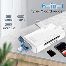 6 in 1 USB 3.0 Type C Card Reader SD Micro SD TF OTG Memory Adapter Laptop PC US picture