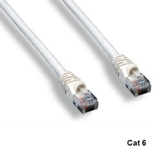 KNTK White 100' Cat6 UTP Ethernet Cable 24AWG 550MHz RJ45 Patch Panel Networking picture