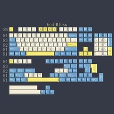 163 Keys God Bless Keycaps Cherry Doubleshot Set Fits 95 75 65 60 MX picture