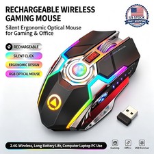 Rechargeable Wireless Mouse Silent, Ergonomic Optical Gaming Office Computer picture