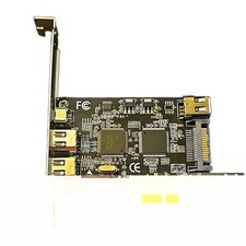 4 Port PCIe FireWire 400 Card 1394A PCI Express x1 Adapter Internal SATA Power picture