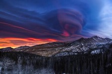 Landscape nature clouds sunset rocky mountains colorado Custom Gaming Mat Desk picture