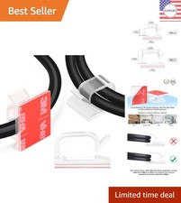 60 PCS Clear Self-Adhesive Cable Clips for Seamless Outdoor Wire Management picture