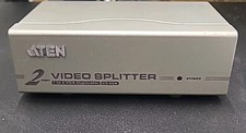 ATEN 2 Port VGA Video Splitter Metal Housing DDC2 Desktop Monitor Adapter picture