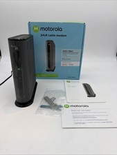 New Motorola 24x8 Cable Modem Model MB7621 DOCSIS 3.0 - AC Adapter and LAN Cable picture