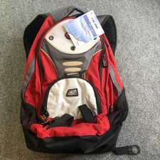 CalPak Backpack Unisex Red Gray Black  Ripstop Ballistic Apez K805 18 x 12.5 x 7 picture