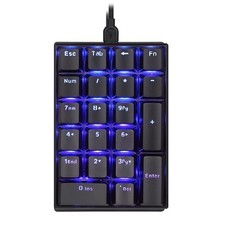 K23 Mechanical Numeric Keypad Blue Switch Wired 21 Keys Mini Numpad Portable picture