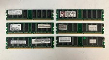 (Lot of 6x) Mixed Brands & Mixed Model DDR1 Desktop DIMM Memory ~ picture