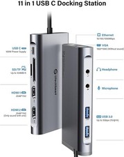 Docking Station USB 3.0 11 In 1 By UtechSmart Model D3908 picture