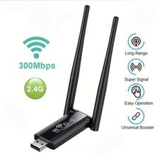 USB WiFi Repeater 300M Wi-Fi Signal Booster Adapter Wireless Extender 2 Antenna picture