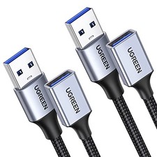 2 Pack 15 FT USB A Extender Cord for Peripherals Data Sync picture