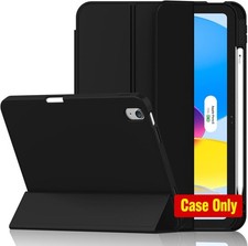 Trifold Smart Cover Case for iPad 10th Gen 11-Inch 2025, Black with Pencil Holde picture