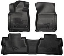 2014-2015 Tundra CrewMax Front 2nd Row Floor Liners Black–Compatible Replacement picture
