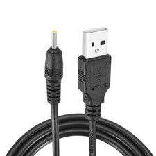 2Pcs 3.3ft USB A Type 2.5 x 0.7mm Straight Head Power Connector, Black picture