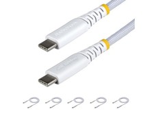 StarTech.com 5-Pack 3ft (91cm) White USB-C Charging Cable, 60W (3A) PD, picture