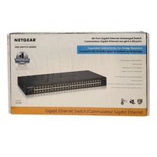 Netgear GS348 48-Port Gigabit Ethernet Unmanaged Rackmount Switch - NEW UNOPENED picture