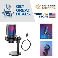 High-Fidelity USB Mic with Gradient RGB Lights - Ideal for Streaming & Gaming picture
