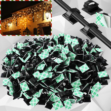 100Pcs Cable Clips Self-Adhesive Cord Management Wire Holder Organizer Clamp US picture