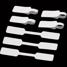100pcs White Cable Labels - Self-Adhesive Writable Cord Tags for Easy Cable Hold picture