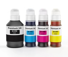 GI-25 Pigment Refill Ink Bottles 4-Pack for Canon MAXIFY MegaTank GX1020 GX2020 picture